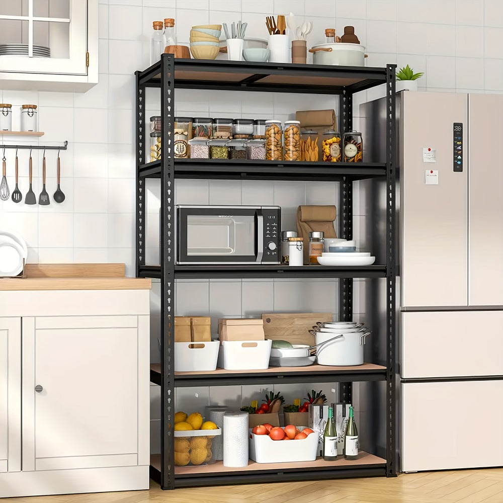 5-Tier Garage Shelving Unit 2000 lbs Capacity Heavy Duty Adjustable Storage Shelves 72¡±/60¡±H x 35.5¡±W x 16¡±D for Garage, Closet & Pantry Organization ¨C Steel Rack Easy Assembly, Includes Gloves & Hammer