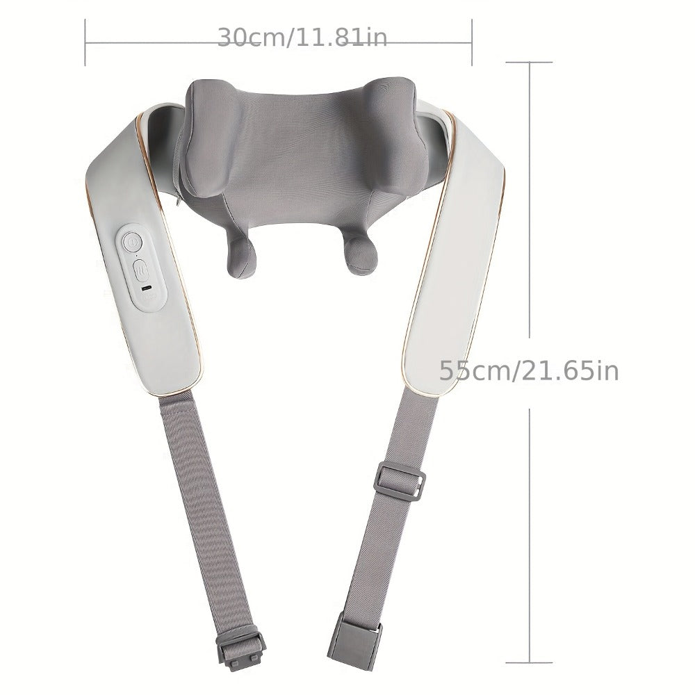 Wearable Neck & Shoulder Massager with Heat ¨C 6D Bionic Hand Kneading Trapezius Massager, 9 Modes 3 Intensities 40-45¡ãC Heat, Hands-Free Deep Tissue Massage for Home & Office, Gift for Women Men Mom