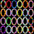 Light Up Hawaiian Lei Necklace 26pcs LED Flower Leis Glow Necklaces for Luau Party Beach Party Tropical Costume Accessories