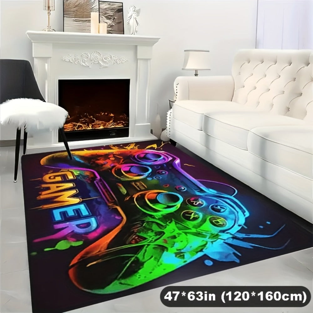 Gaming Mouse Pad Large Extended Cyberpunk Controller Design Non-Slip Desk Mat for PC Console Streaming Setup Esports Game Room Decor Teen Boys Gift 24x36 47x63 Inch