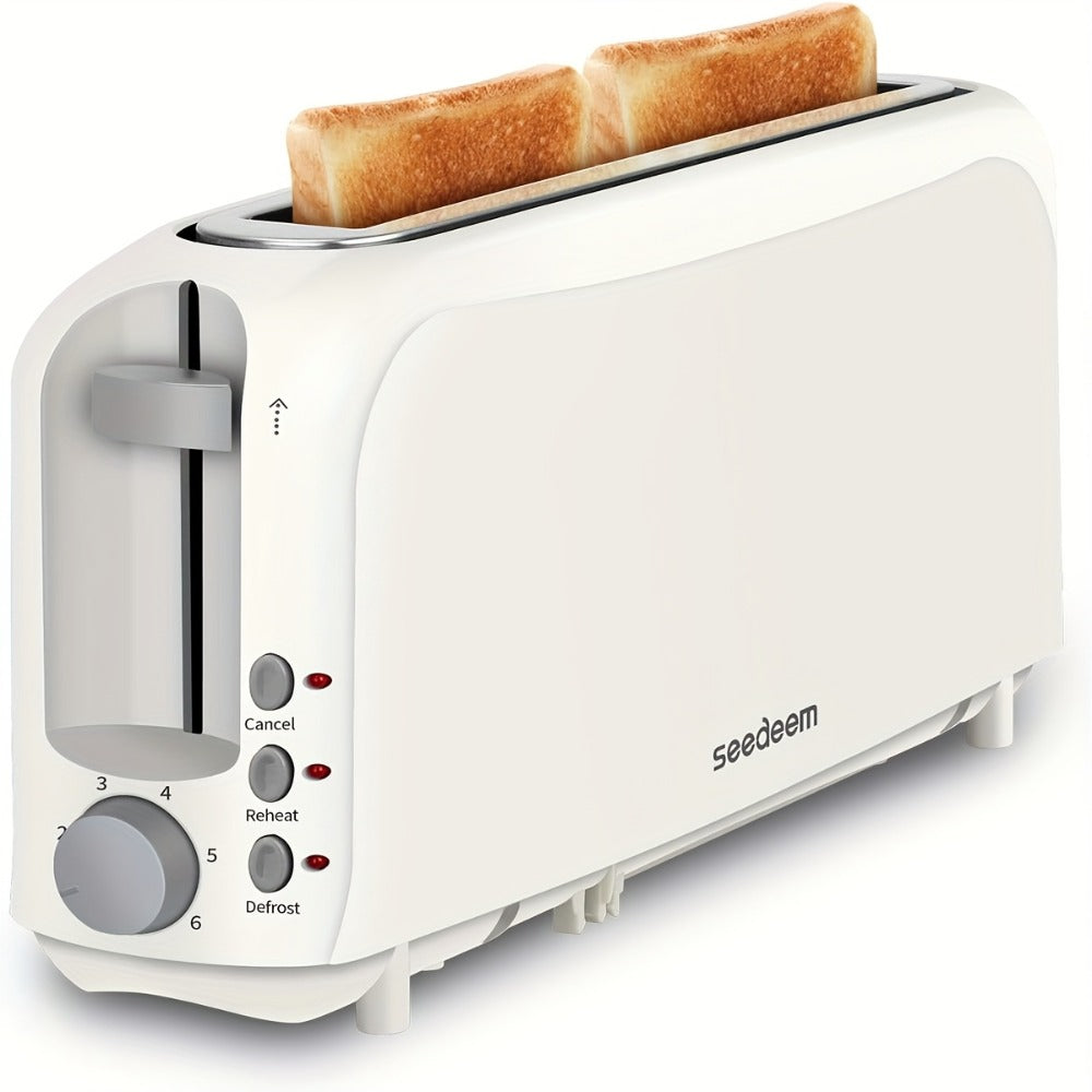 2-Slice Toaster Slim Ultra-Thin Design ¨C 6 Browning Settings, 10¡± Long Slot, Reheat & Defrost Functions, Auto Shut-Off, Removable Crumb Tray, 6 Colors Available