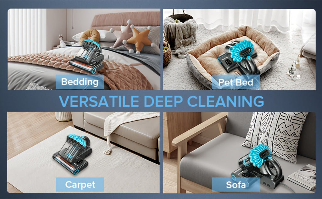 Mattress Vacuum Cleaner 550W 20Kpa ¨C Belife M8 Bed Vacuum with UV Light, Hot Air Heating, HEPA Filter & Dual Dust Cup for Couch, Pillow & Pet Hair (Corded)