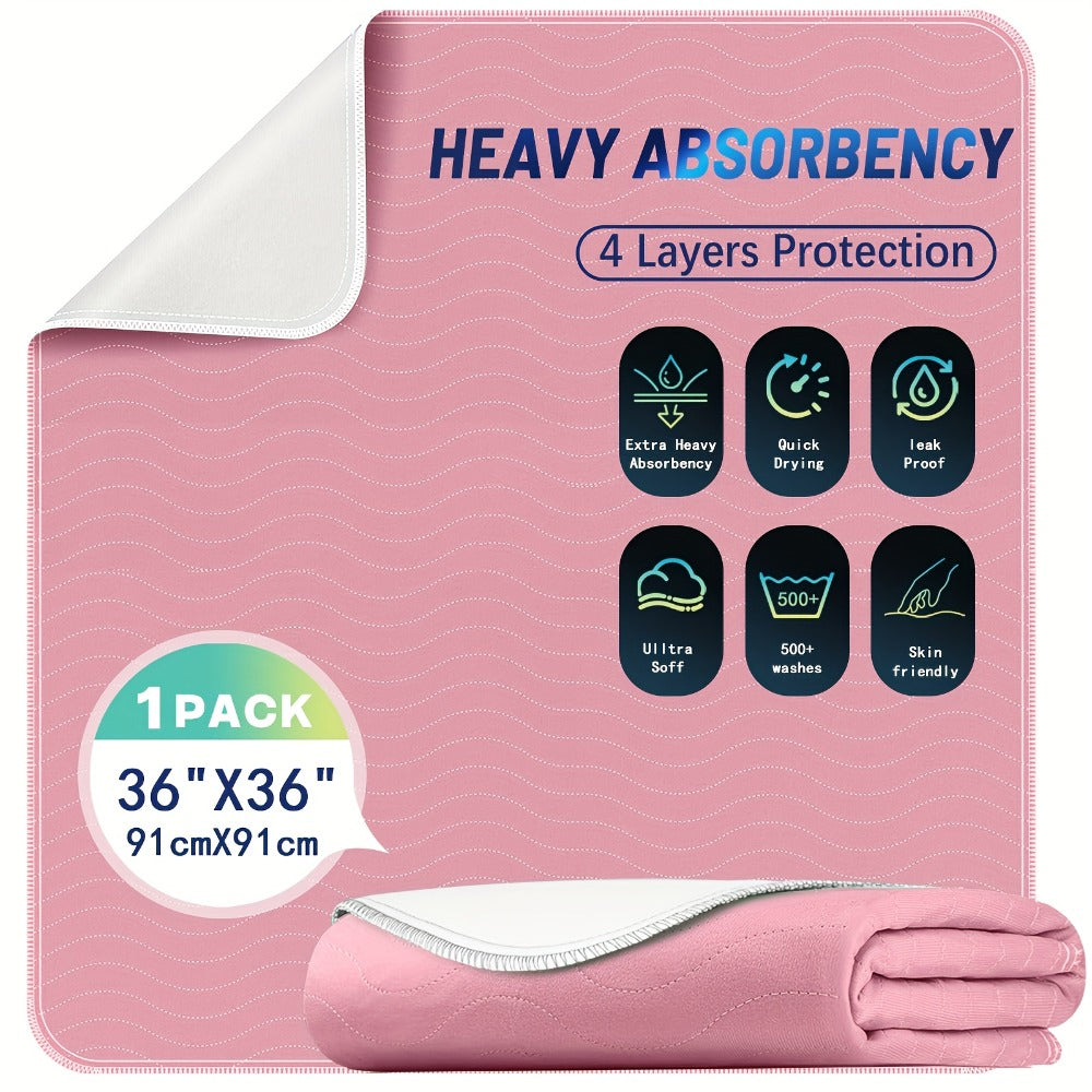 Washable Reusable Underpads 36x36 Inch Extra Heavy Absorbency Waterproof Bed Pads for Adults Kids and Elderly Quick Drying Leak-Proof Mattress Protector Pee Pads for Dogs and Puppies Couch Sofa Floor Protection