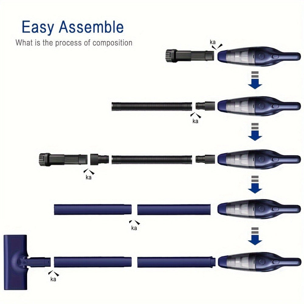 High Power Cordless Vacuum Cleaner for Carpet, Pet Hair & Hard Floors - Wireless Lightweight Household Vacuum with Strong Suction for Home, Car, RV & Kitchen, Ultra-Light Deep Cleaning, Multiple Colors
