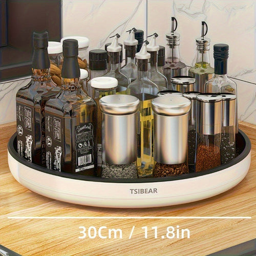 360¡ã Rotating Kitchen Organizer ¨C Multi-Functional Countertop Spice Rack & Cabinet Storage Rack for Cooking Oils, Spice Jars & Pantry Essentials, Space-Saving Turntable Lazy Susan