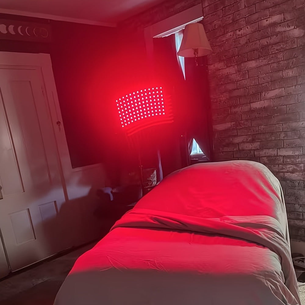 Red Light Therapy Lamp 660nm & 850nm Near Infrared Light Therapy Device with Stand LED Panel for Face Body Skin Rejuvenation Pain Relief Muscle Recovery