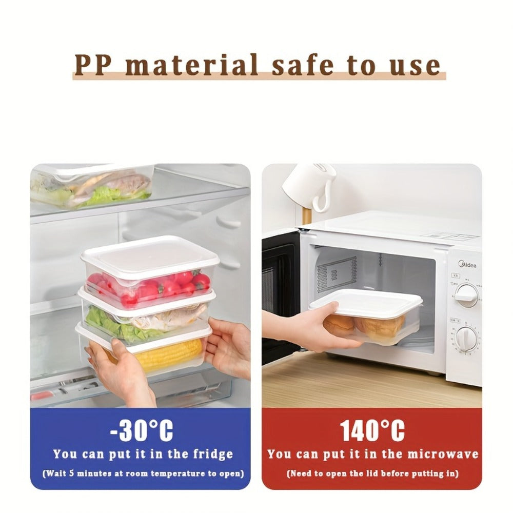 Stackable Refrigerator Storage Containers with Lids 4pcs, 42-Oz BPA-Free Food Storage Set for Meat Fruits Vegetables, Airtight Kitchen Organizer Containers