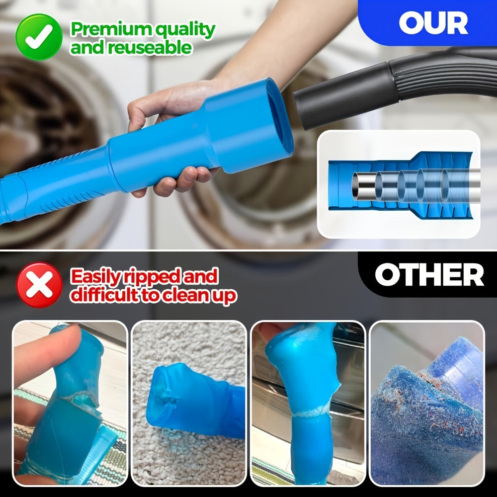 Dryer Vent Cleaning Kit with Flexible Lint Brush and Vacuum Hose Attachment Set for Dryer Duct Lint Trap Removal Home Safety