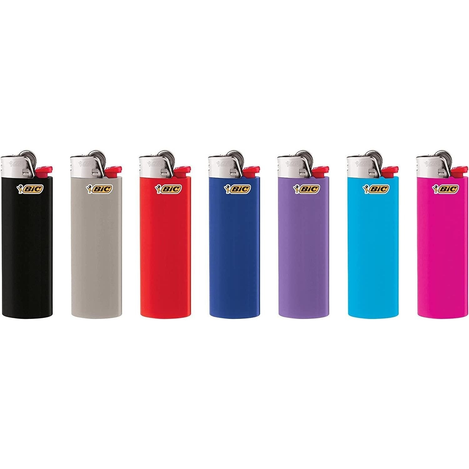 BIC Classic Pocket Lighters Bulk, Assorted Colors, Reliable Windproof Flame for Candles Fireplace Camping Grill, 4/6/8/10/20/25/50 Pack Value Set