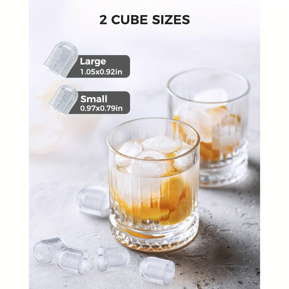 Portable Ice Maker Machine 26 Lbs/Day - Countertop Ice Maker Makes 8 Ice Cubes in 6 Minutes, 2 Ice Sizes, Self-Cleaning with Basket & Scoop for Home Kitchen Party Camping Bar RV, 4 Colors Available