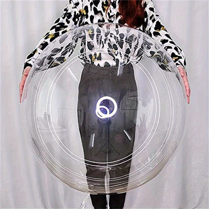 Clear Helium Balloons 10-Pack | Transparent Party Balloons 18¡± 20¡± 24¡± 36¡± for Weddings Birthdays Christmas Halloween Mardi Gras Celebrations ¨C Helium Ready with Sturdy Neck & Base