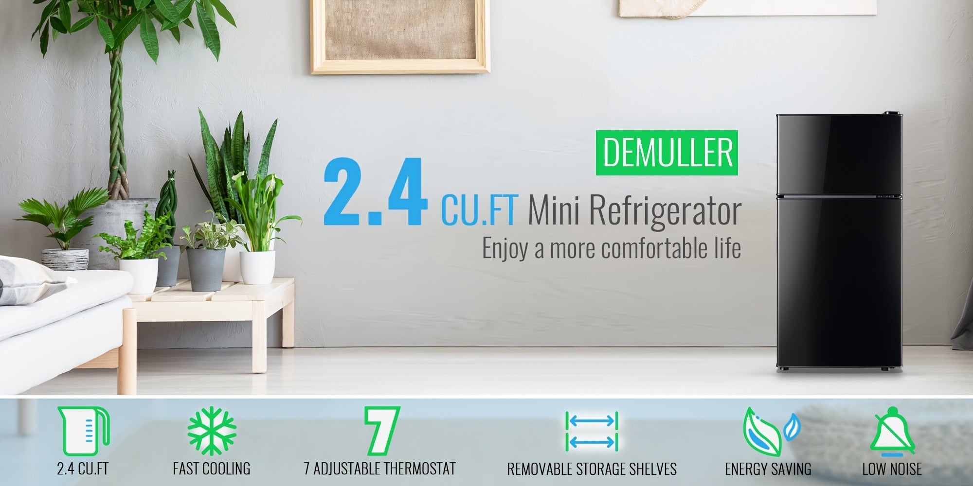 Compact Refrigerator, 3.2 Cu Ft Single Door Mini Fridge with 4-Layer Storage, Removable Shelves, Crisper Drawer & Adjustable Temperature ¨C Quiet Energy-Efficient Small Fridge for Dorm, Office, Apartment and Bedroom