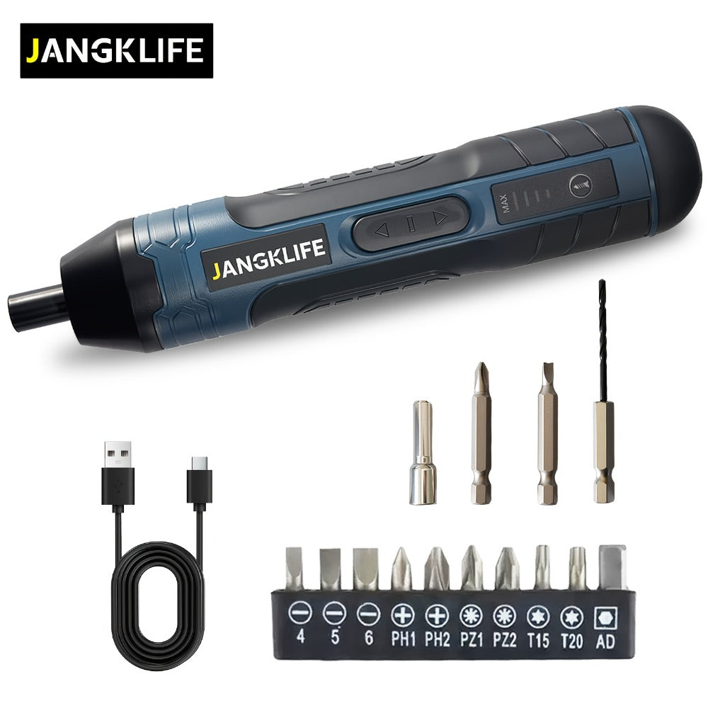Cordless Electric Screwdriver Set ¨C Rechargeable Power Screwdriver with LED Light, DC Charging, Bit Accessories Included, for Home DIY & Repair