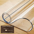 Clear PVC Tablecloth Table Protector 1.5mm Thick Transparent Table Cover Heat Resistant Scratch Resistant Waterproof Desk Mat for Dining Table Home Office Restaurant Coffee Table Multiple Sizes