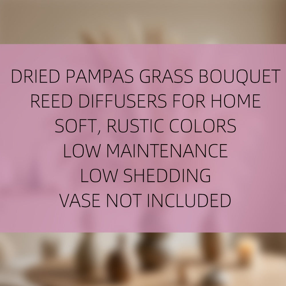 Dried Pampas Grass Bouquet 125pcs Natural Dried Flowers Boho Home Decor Bunny Tails Arrangement for Vase Wedding Centerpiece Bohemian Room Decoration Photography