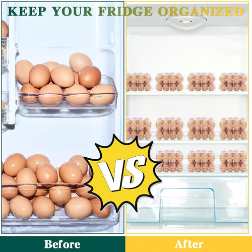 52/104-Pack Clear Plastic Egg Cartons Bulk with Sticker Labels - Reusable 12-Count Egg Containers for Home Farm Market Display