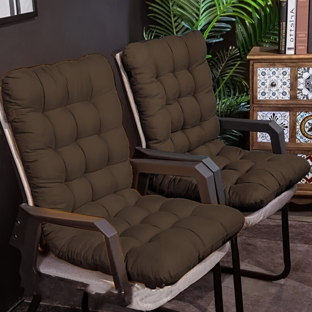 Outdoor Lounge Chair Cushion Set 1 or 2pcs Polyester Soft Machine Washable with Straps Full Back Support for Garden Patio Furniture Indoor Outdoor Seating Multiple Colors