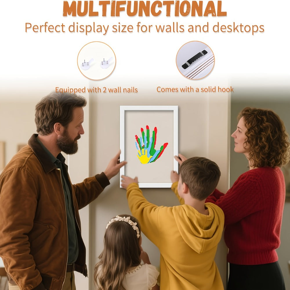 Family Handprint Kit with 4 Slots & 6 Colors ¨C Memory Frame Keepsake Gift