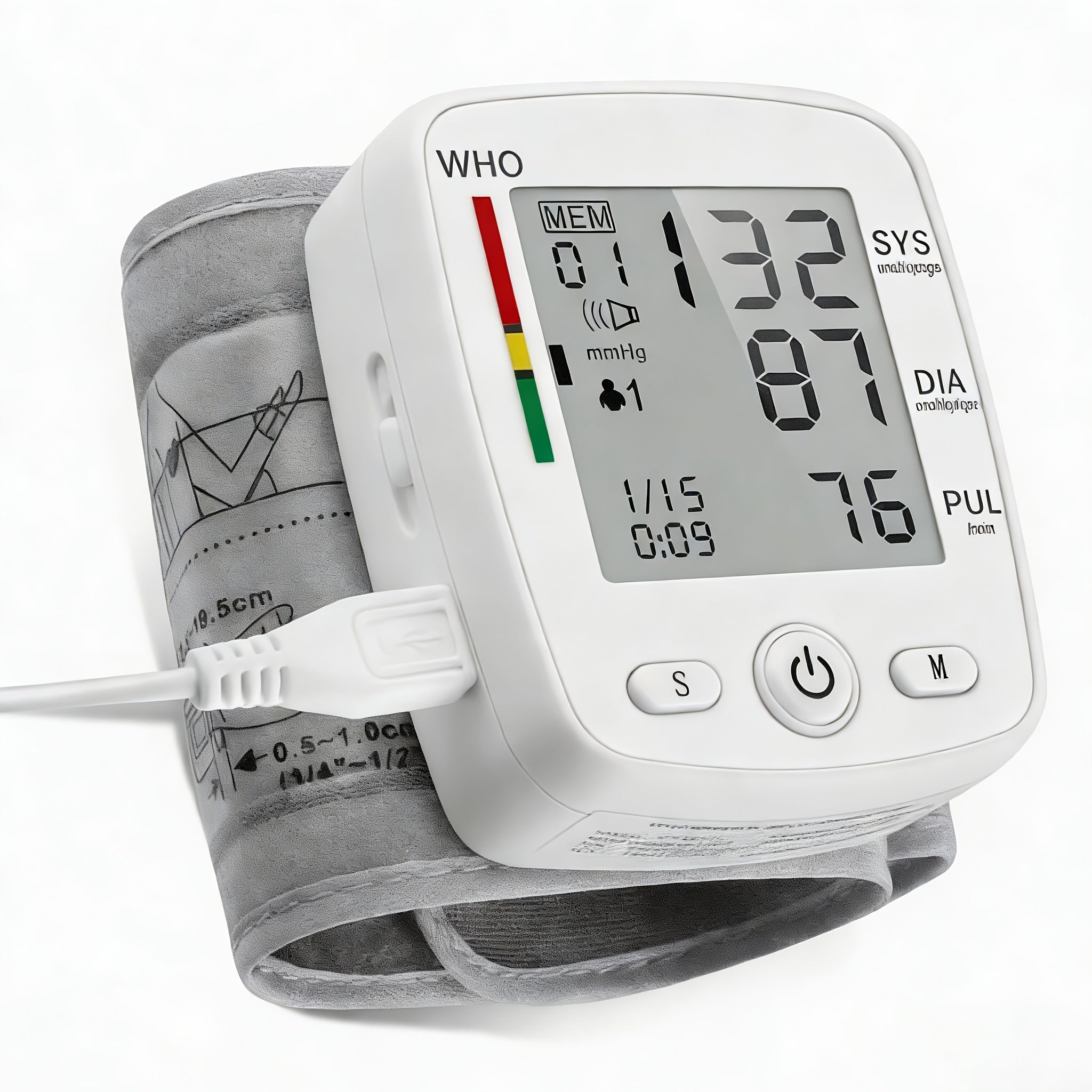 Wrist Blood Pressure Monitor Rechargeable - Digital BP Monitor with Large LCD, Voice Broadcast, 2¡Á99 Memory & USB Charging, Portable Wrist Cuff for Home & Travel, Optional Bundle with Pulse Oximeter