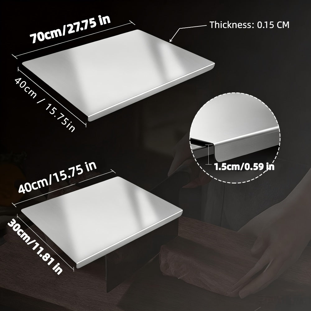 Stainless Steel Cutting Board ¨C Rustproof Rolling Butcher Block Meal Prep Mat, 2 Sizes