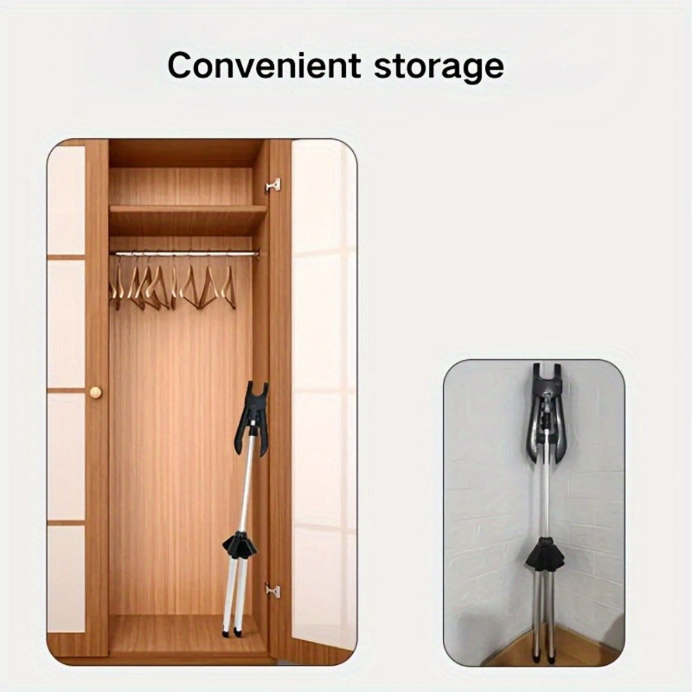 Clothes Drying Rack Foldable Height Adjustable Telescopic Ironing Rack, Aluminum Alloy Garment Rack with 360¡ã Rotating Arm, Multi-Layer Hanging Drying Stand, Space-Saving Laundry Rack for Home Bedroom