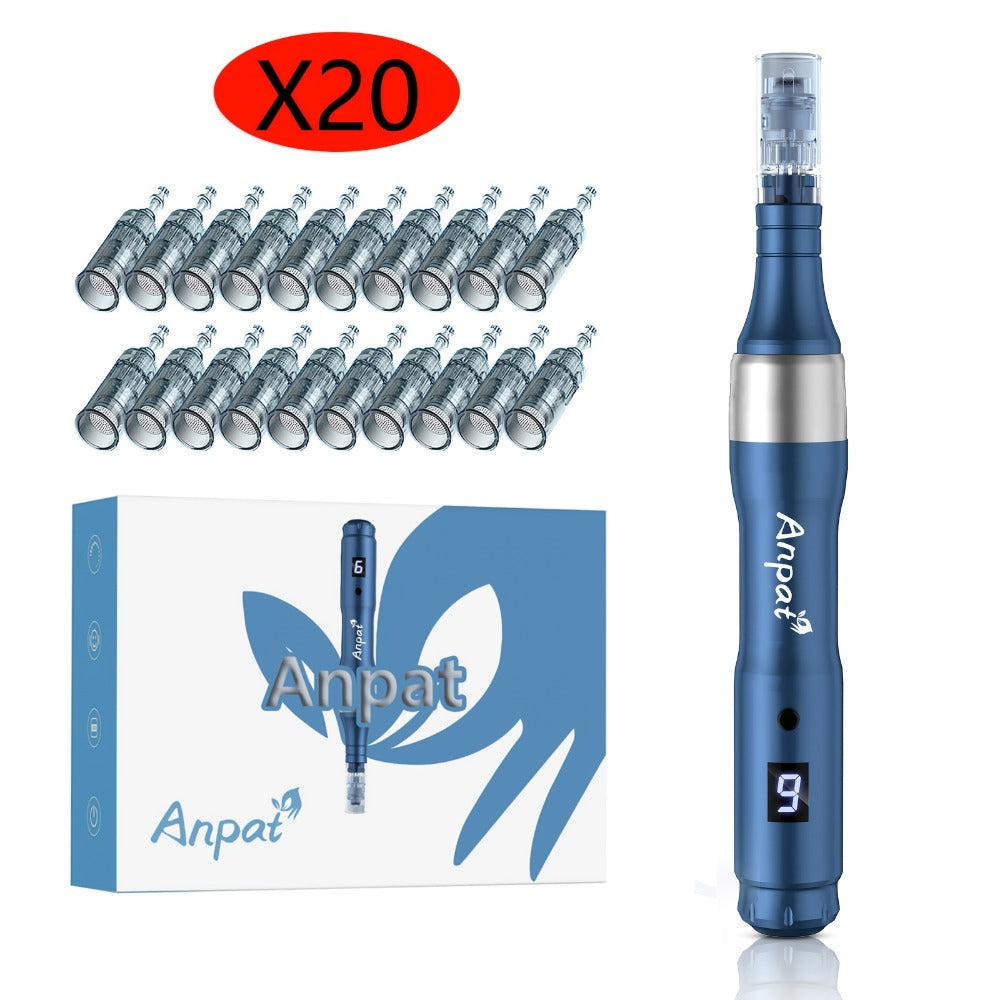 Electric Derma Pen Microneedling Device ¨C Professional 6-Speed Wireless Adjustable Dermapen with 20pcs Replacement Cartridges, Anti-Aging Skin Rejuvenation Microneedle Pen for Face & Body, Gift for Women
