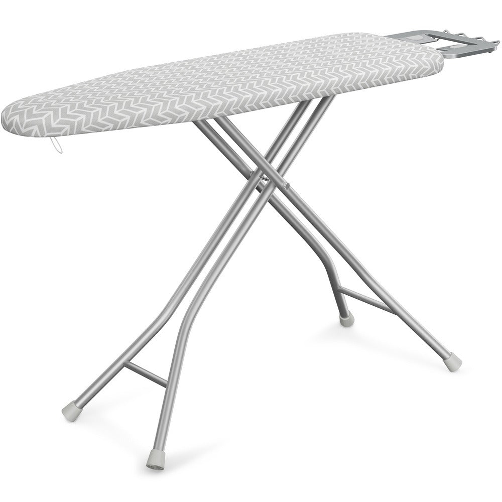 Ironing Board Full Size Adjustable Height Foldable Iron Board with 4-Leg Stand 4-Layer Thick Pad Iron Rest Safety Lock for Home Dorm Laundry Room