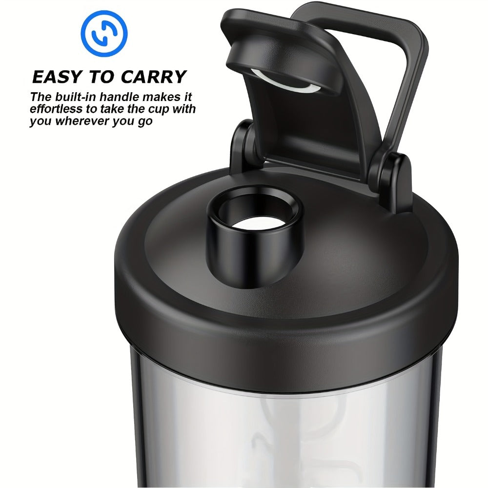 Electric Protein Shaker Bottle 24oz USB Rechargeable Self Stirring Blender Cup BPA Free Portable Gym Mixer for Protein Shakes Meal Replacements Fitness Gift