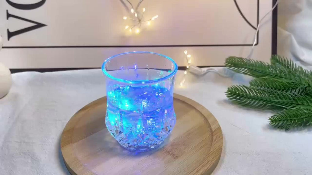 Light Up Cups 12 Pack ¨C LED Luminous Sensor Glasses That Glow When Liquid Is Poured ¨C 7-Color Gradient Flash Crystal Tumbler for Bar, KTV & Party ¨C 6.76 Oz Cool Novelty Drinkware Gift