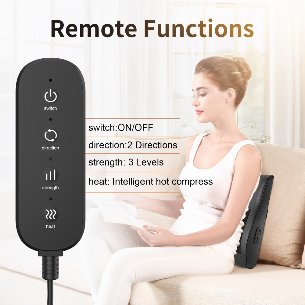 Shiatsu Back Massager with Heat Deep Tissue 3D Kneading for Neck Shoulder Back 3 Massage Modes 2 Heating Levels Electric Body Massager Gift for Mom Dad Women