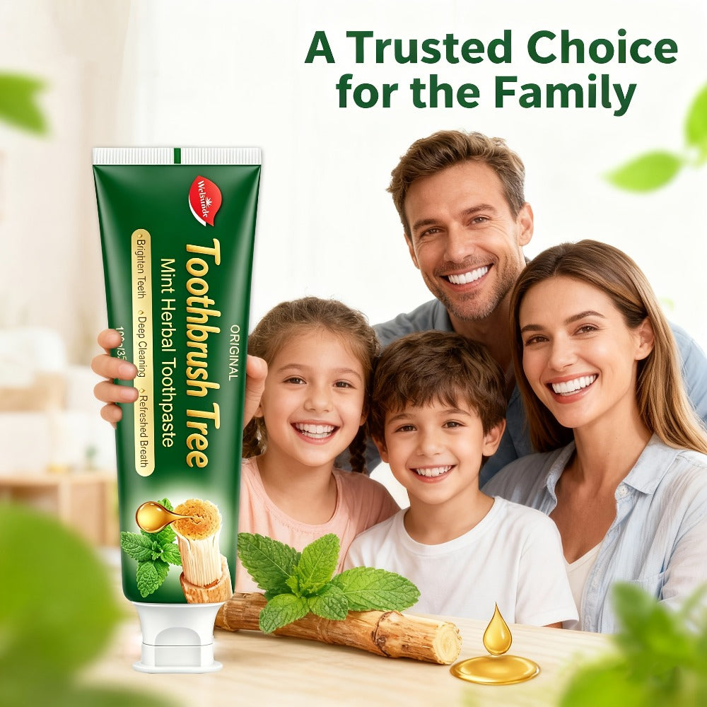Natural Toothpaste 3-Pack ¨C Herbal Mint Formula for Sensitive Gums & Teeth, Long-Lasting Freshness, Gentle Deep Cleaning Dental Care for Men & Women, Sleek Tube Design with Natural Ingredients
