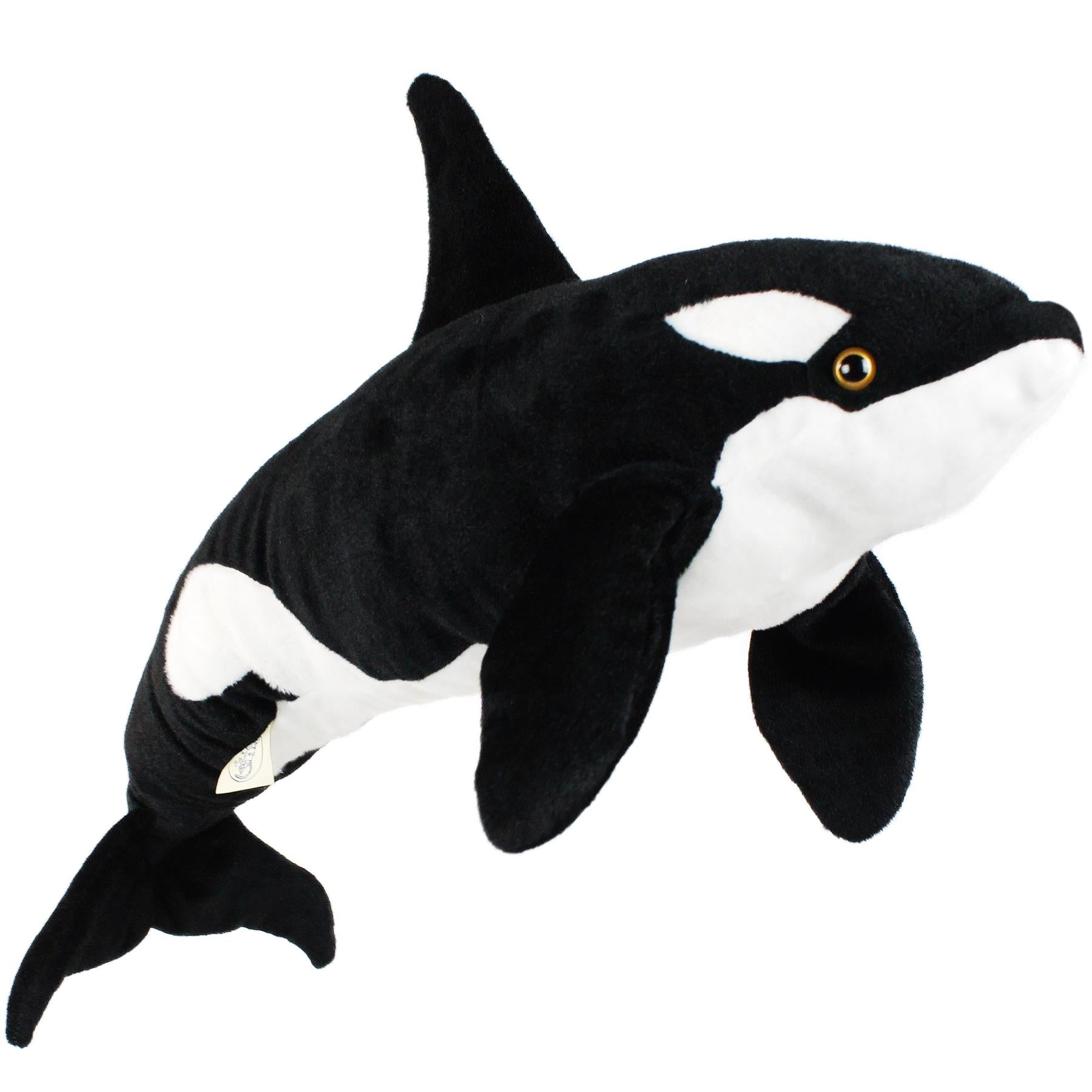 Orca Stuffed Animal 28 Inch Giant Plush Toy - Realistic Killer Whale Plushie Soft Ocean Animal Gift for Kids by Viahart, Octavius The Orca Blackfish
