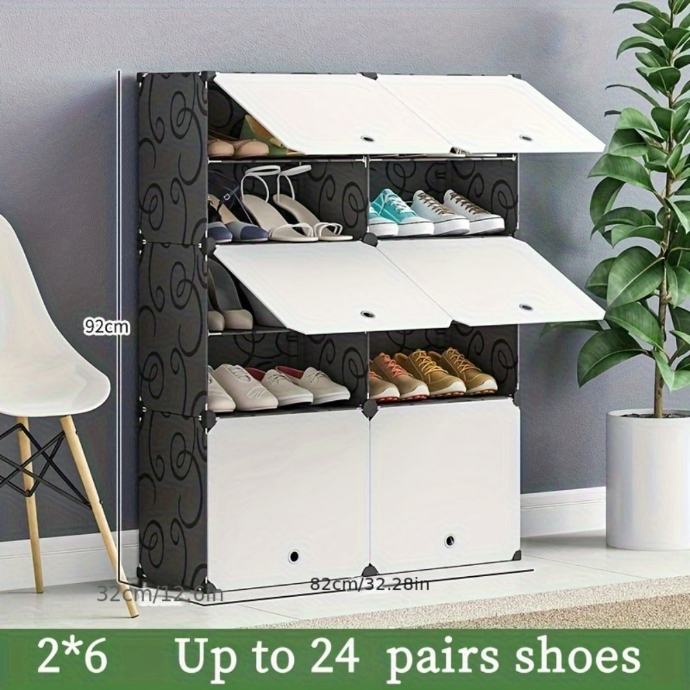Shoe Rack Organizer Free Standing ¨C Shoe Storage Cabinet for Boots, Slippers & High Heels | 2¡Á6 / 3¡Á8 Tier Shoe Shelf for Closet, Bedroom, Entryway & Hallway | White, Translucent & Black Options