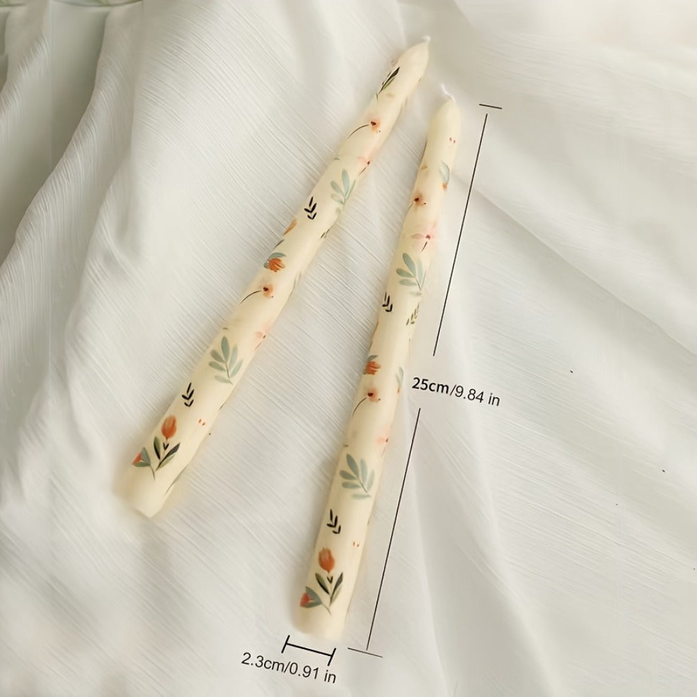 Taper Candles Scented 9.84in - Christmas Dinner Table Decor, Wedding Candlelight Decoration, Long Slim Candles for Home & Holiday, 2 or 4 Pack