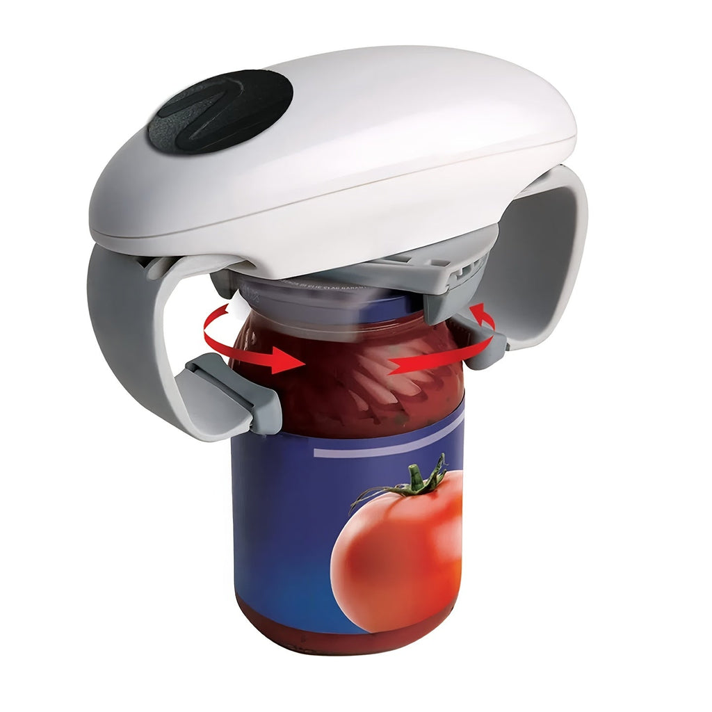 Electric Jar Opener for Elderly & Weak Hands ¨C One-Touch Auto-Off, High Torque Battery-Powered Jar Lid Opener with Ergonomic Design for Kitchen