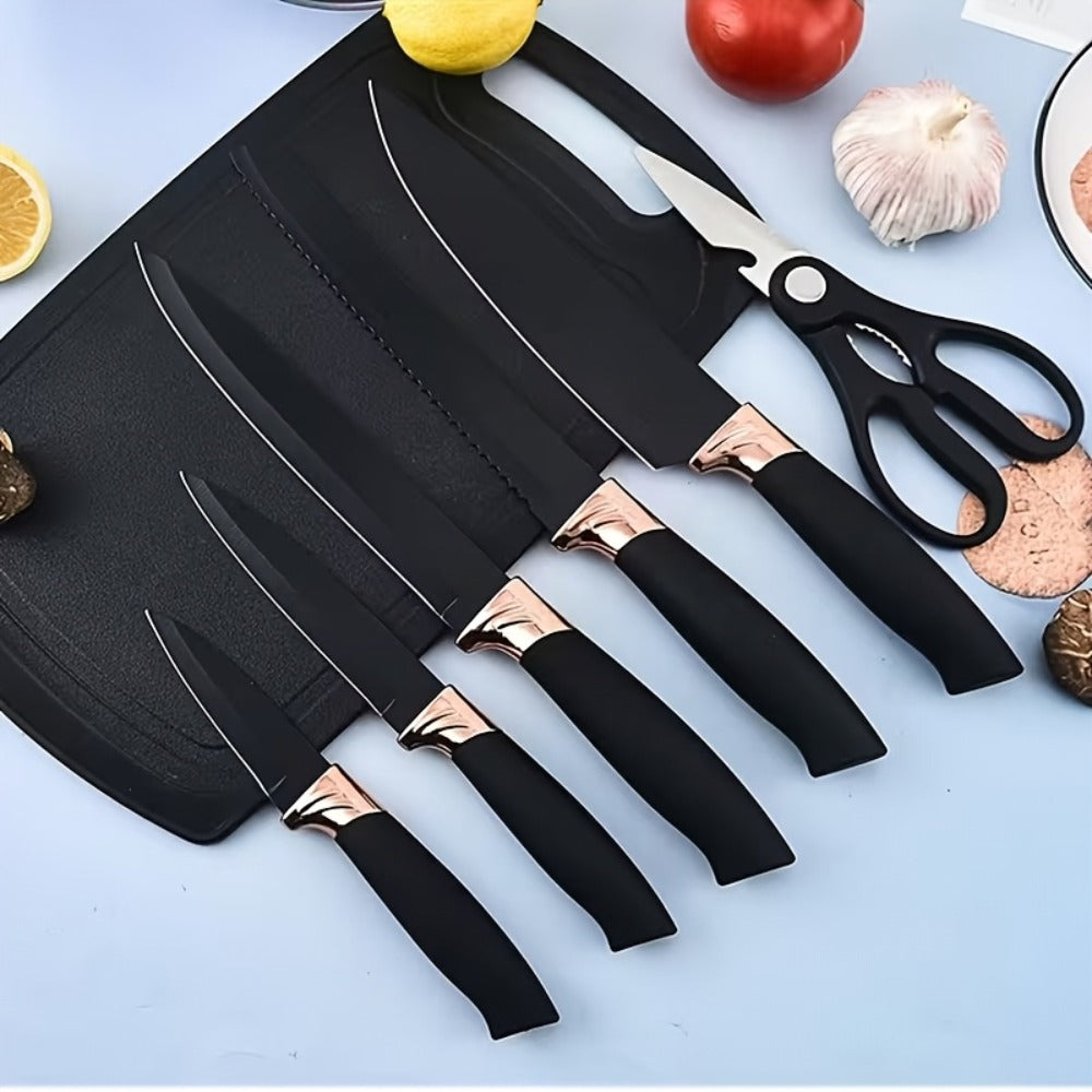 19-Piece Non-Stick Silicone Cookware Set with Bamboo Storage, Knives & Wooden Handle ¨C Pots, Pans & Utensils for Induction & Oven