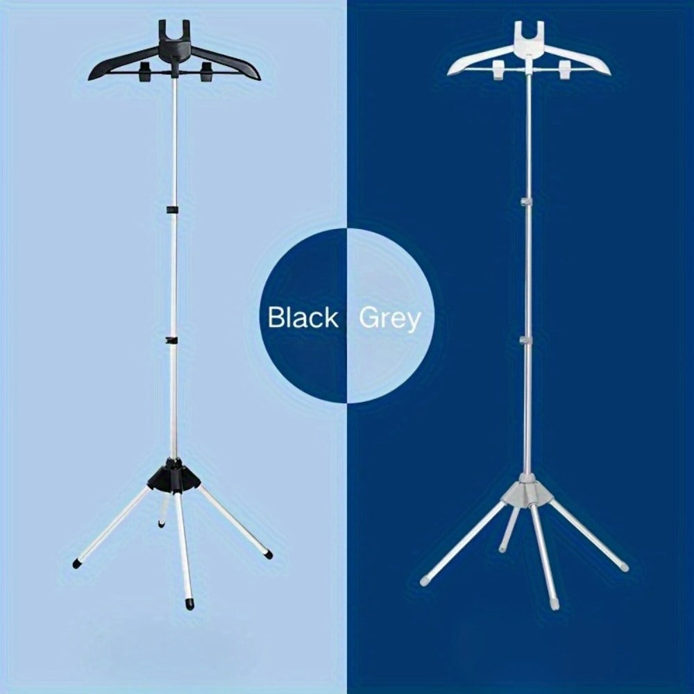 Clothes Drying Rack Foldable Height Adjustable Telescopic Ironing Rack, Aluminum Alloy Garment Rack with 360¡ã Rotating Arm, Multi-Layer Hanging Drying Stand, Space-Saving Laundry Rack for Home Bedroom