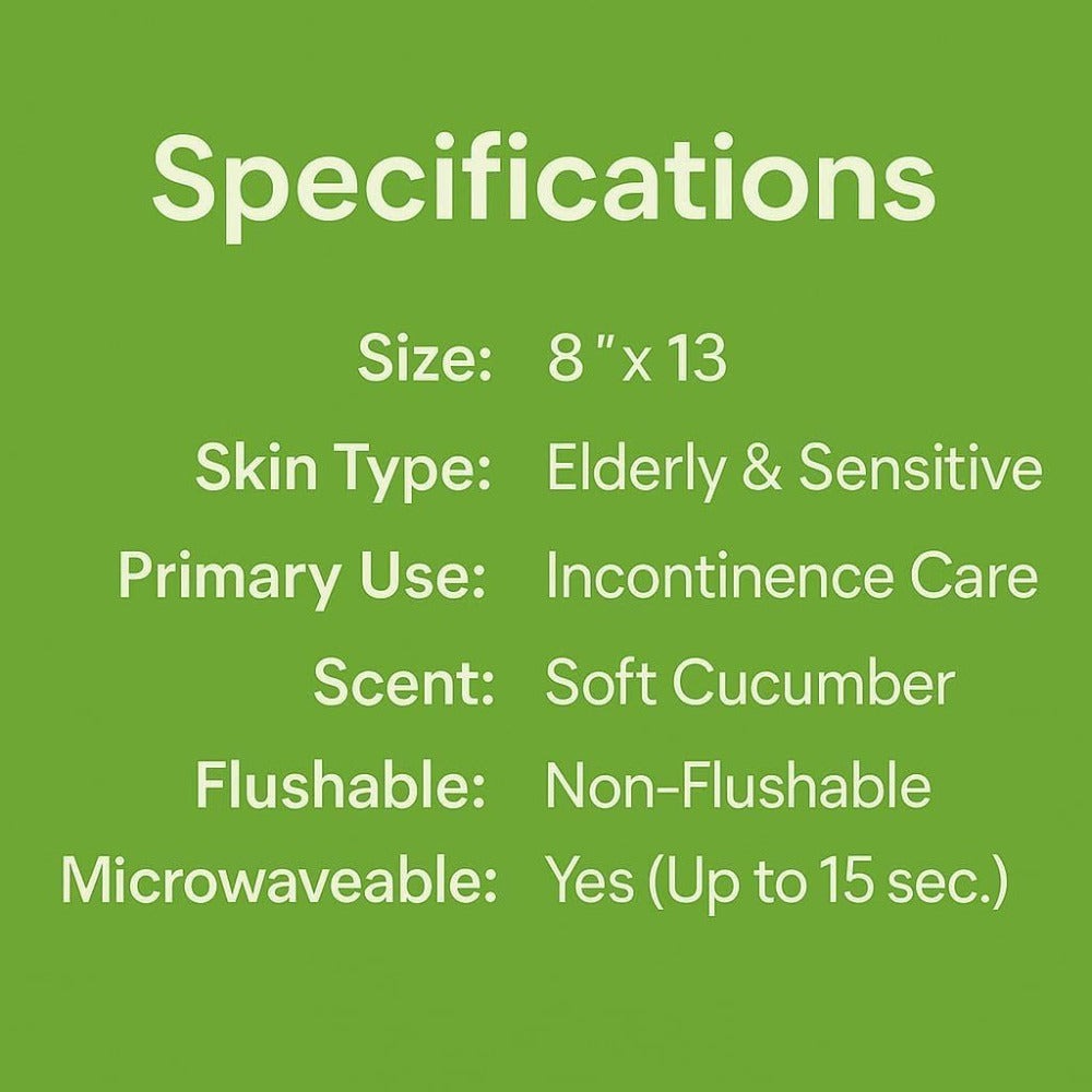 Extra Large Adult Wet Wipes 8x13 Inch 240ct 4 Packs of 60 Aloe Vitamin E Cucumber Scent Alcohol-Free Latex-Free Disposable Bathing Wipes for Elderly Incontinence Personal Care