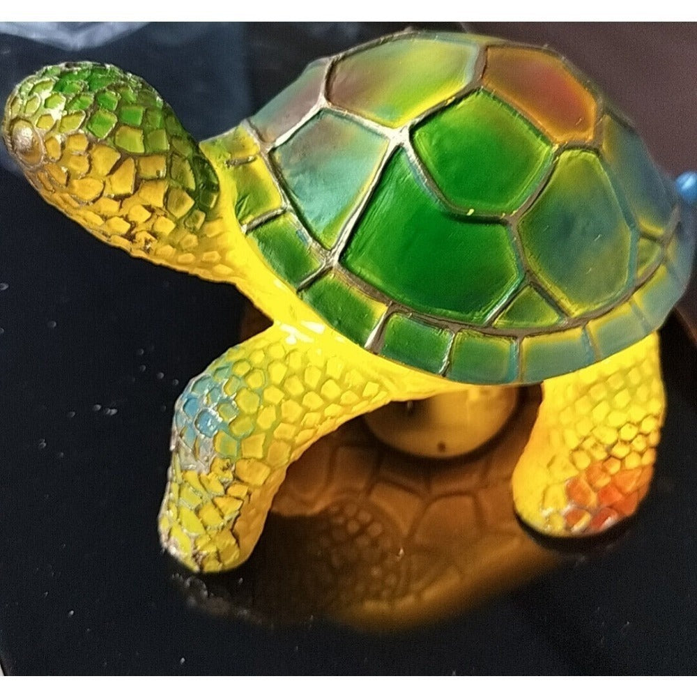 3D Resin Animal Night Light ¨C Bohemian Vintage Dragon, Owl & Sea Turtle Stained Desk Lamp for Bedroom, Home Decor, Birthday & Christmas Gift (Dragon / Owl / Sea Turtle)