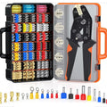 Wire Crimper Kit 718pcs SN-68B Ratchet Crimping Tool AWG28-16 with Replaceable Jaw & Assorted Terminals ¨C Insulated Cable Connector Male Female Pair Electrical Wiring Set