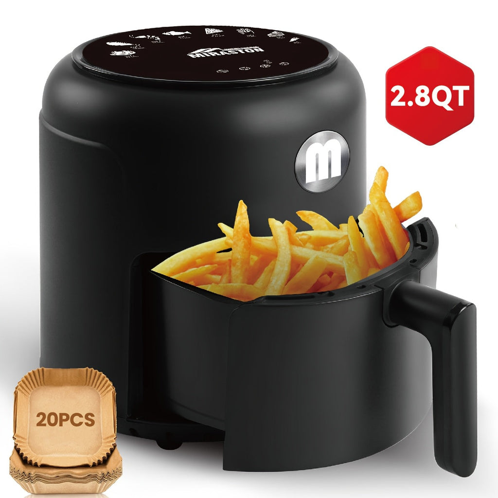 Air Fryer Smart Touch Screen ¨C 2.8QT & 6.5QT with Color Icons, Viewable Window, 8 Preset Recipes & Manual Adjustments, Dishwasher-Safe Basket for Family Meals & Party Cooking
