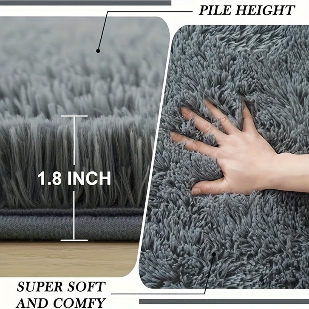 Tie-Dye Shaggy Fluffy Area Rug Non-Slip Machine Washable ¨C Soft Plush Fuzzy Carpet for Bedroom, Living Room, Hallway & Dorm ¨C 6 Colors, 4 Sizes: 2x6, 3x5, 6x9, 8x10 Ft