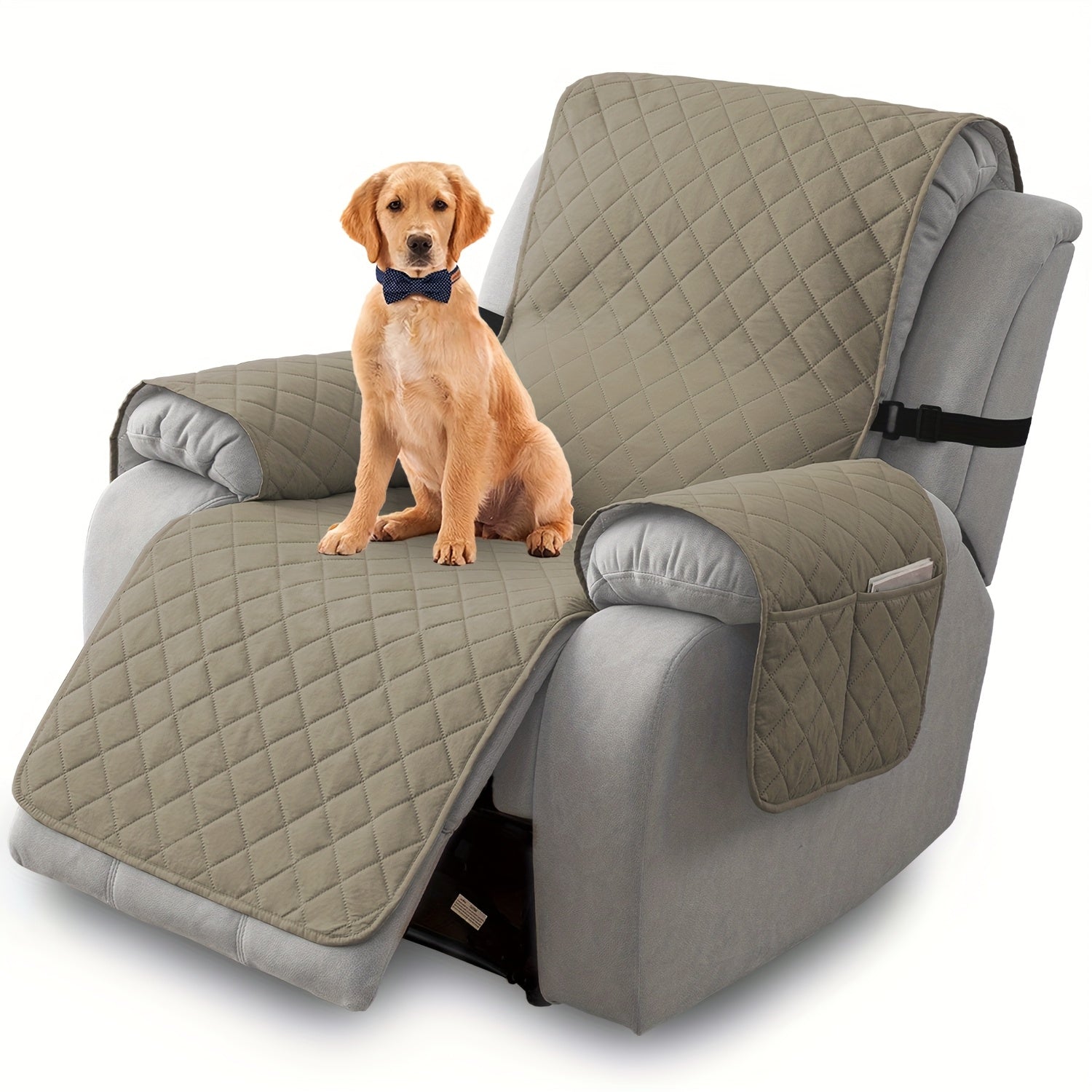 Non-Slip Recliner Chair Cover Sofa Slipcover with Elastic Straps Washable Pet Furniture Protector Indoor Outdoor 8 Colors