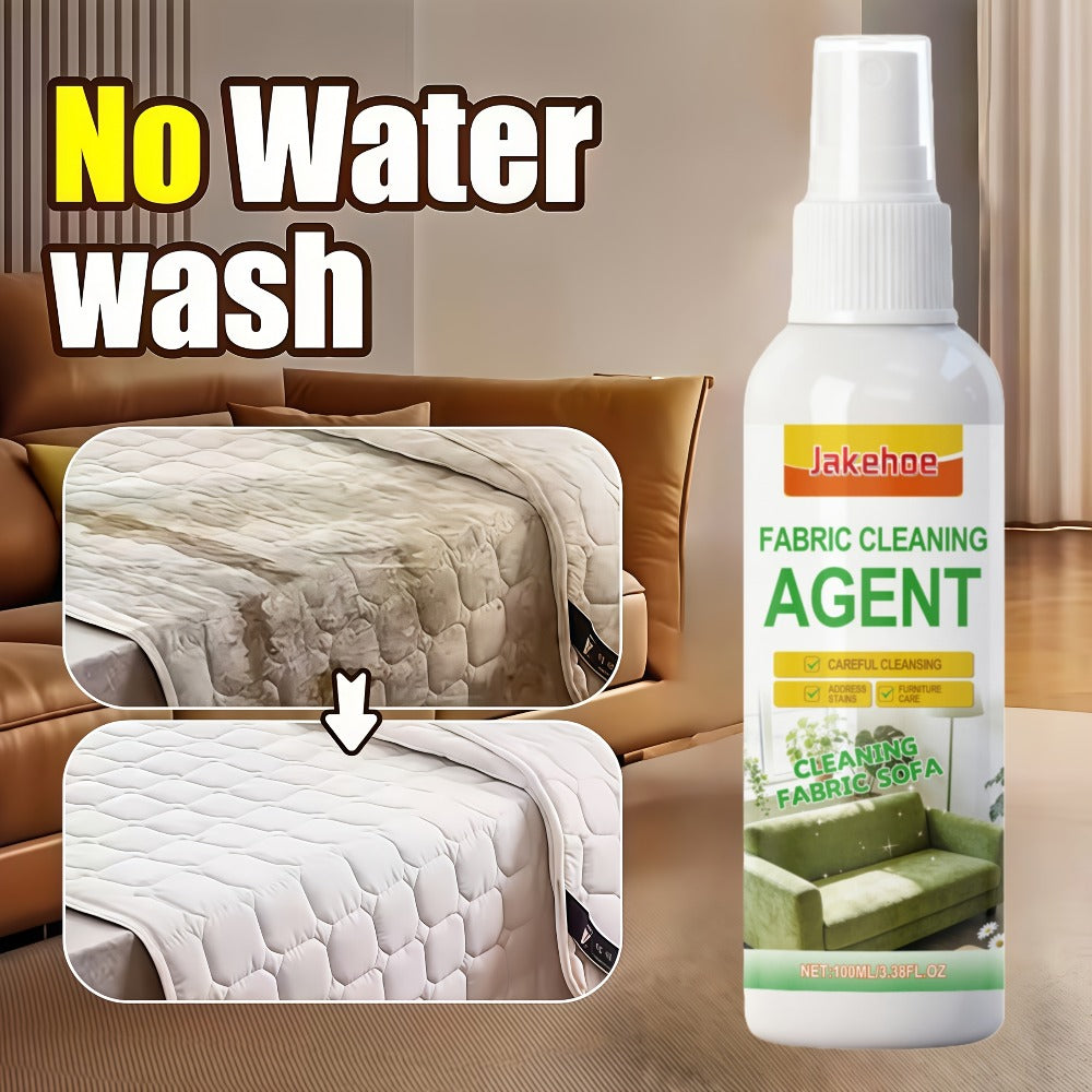 Sofa Cleaner Spray Fabric Stain Remover for Couch Car Interior Upholstery Soft Safe Quick-Drying Formula 3.38oz with Sponge and Towel Multi-Purpose Furniture Cleaner 1 2 or 3 Set Value Pack