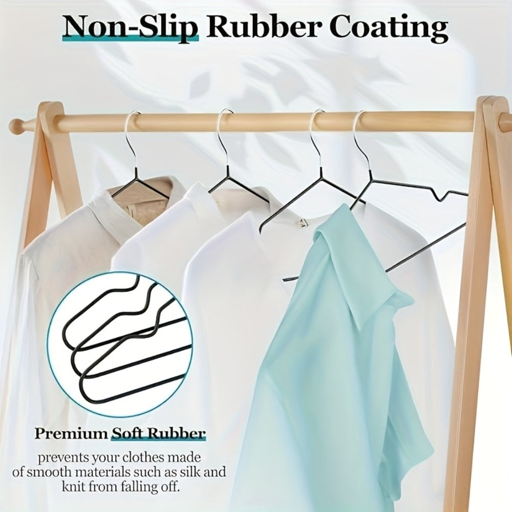 High Manganese Steel Non-Slip Clothes Hangers Thickened Heavy Duty Coat Suit Hangers Space Saving Closet Organizer