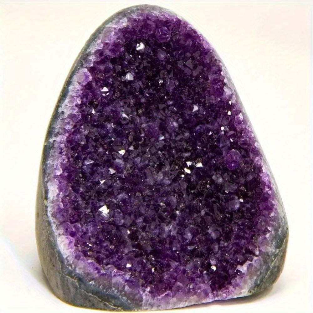 Amethyst Crystal Cave Cluster Natural Uruguayan Polished Edges Geode Home Office Decor Meditation Healing Crystal Birthday Holiday Hanukkah Thanksgiving Gift