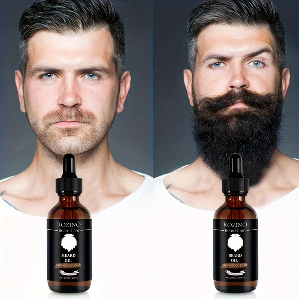 Beard Oil for Men ¨C Sandalwood Scent with Plant Essence, Deep Moisturizing & Nourishing Beard Care Oil for Soft Smooth Glossy Beard, Daily Grooming Essential for Men, 30ml