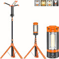 Rechargeable Camping Light 12000mAh with 79 Inch Detachable Tripod Stand ¨C Dimmable 3-Head LED Work Light, Magnetic Base, Cordless Emergency Flashlight for Camping Jobsite Outdoor Power Outage