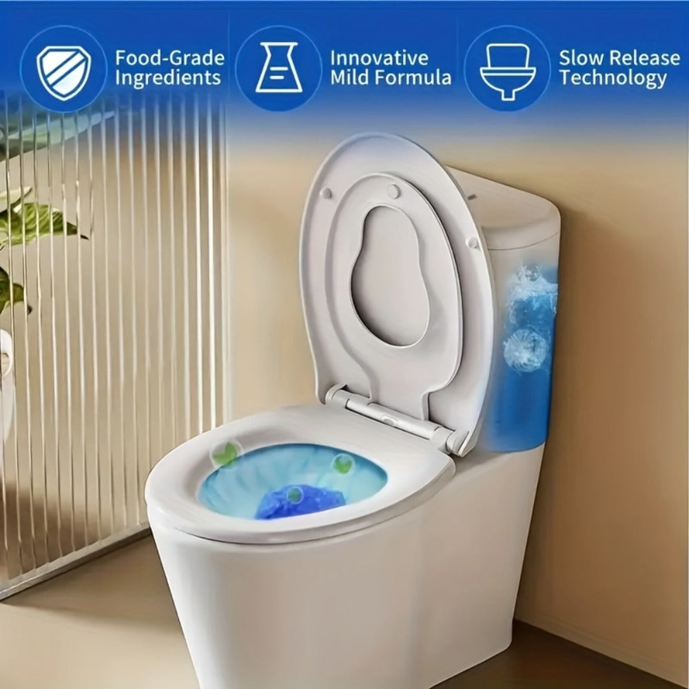 Automatic Toilet Bowl Cleaner Tablets 9/36pcs - Low Odor Fresh Linen Lavender Pine Mix Scents, Powerful Stain Removal Long-Lasting Deodorizer, Safe for Plastic Surfaces, Easy Use for Home & RV Toilet
