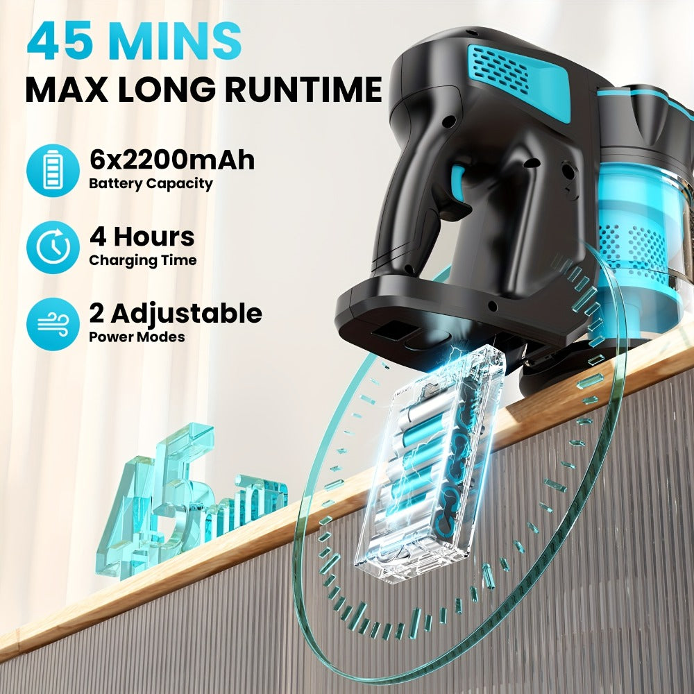 Handheld Vacuum Cleaner Cordless 29KPA Strong Suction for Pet Hair, LED Nozzle Portable Stick Vacuum for Carpet Hard Floor Car Interior Home Auto Multi-Attachment Lightweight Design